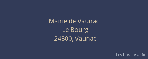 Mairie de Vaunac