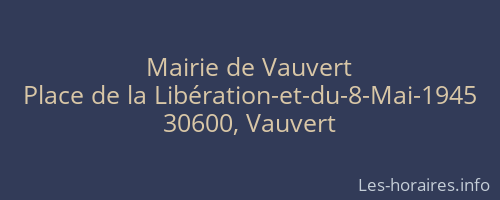 Mairie de Vauvert