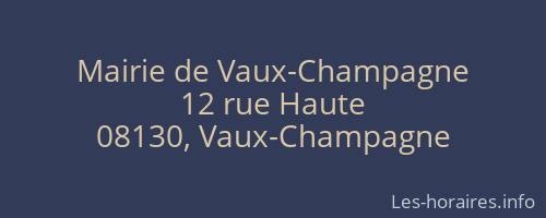 Mairie de Vaux-Champagne