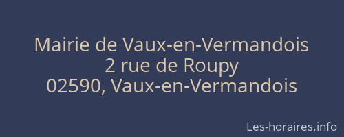 Mairie de Vaux-en-Vermandois
