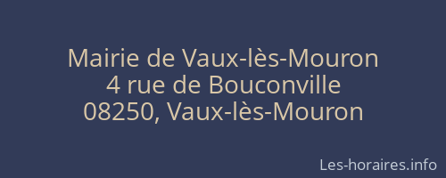 Mairie de Vaux-lès-Mouron