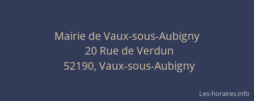 Mairie de Vaux-sous-Aubigny