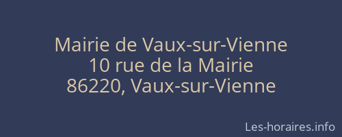Mairie de Vaux-sur-Vienne