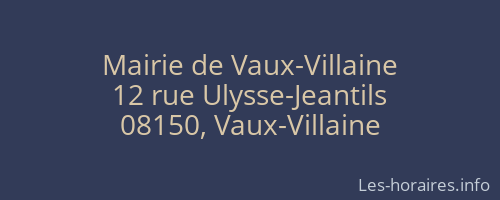 Mairie de Vaux-Villaine
