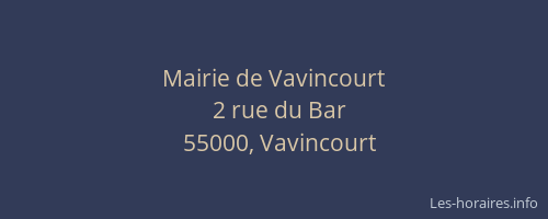 Mairie de Vavincourt