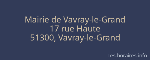 Mairie de Vavray-le-Grand