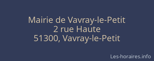 Mairie de Vavray-le-Petit