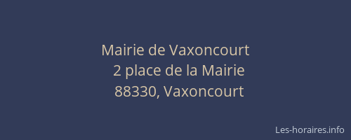 Mairie de Vaxoncourt