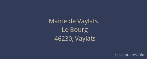 Mairie de Vaylats