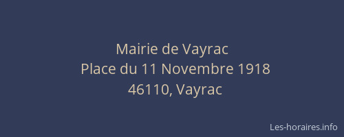 Mairie de Vayrac
