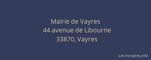 Mairie de Vayres