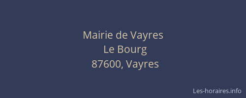 Mairie de Vayres