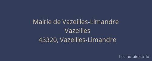 Mairie de Vazeilles-Limandre