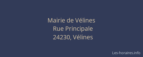 Mairie de V&eacute;lines