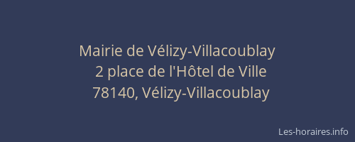 Mairie de Vélizy-Villacoublay