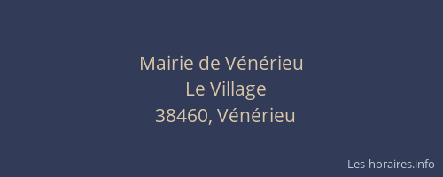 Mairie de Vénérieu