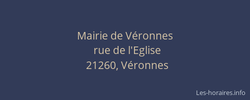 Mairie de V&eacute;ronnes