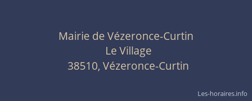 Mairie de V&eacute;zeronce-Curtin