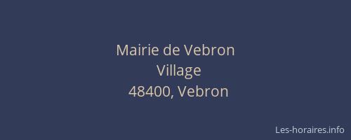 Mairie de Vebron