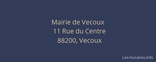 Mairie de Vecoux