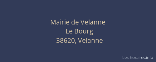 Mairie de Velanne