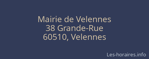 Mairie de Velennes