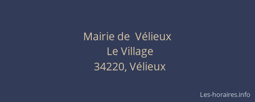 Mairie de  Vélieux