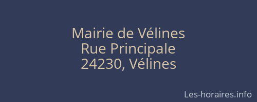 Mairie de Vélines