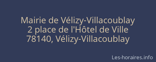 Mairie de Vélizy-Villacoublay