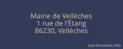 Mairie de Vellèches