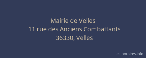 Mairie de Velles