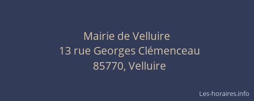 Mairie de Velluire