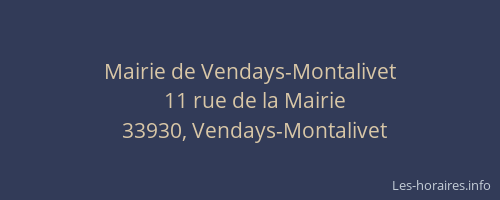 Mairie de Vendays-Montalivet