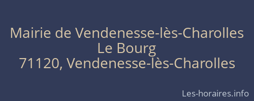 Mairie de Vendenesse-lès-Charolles