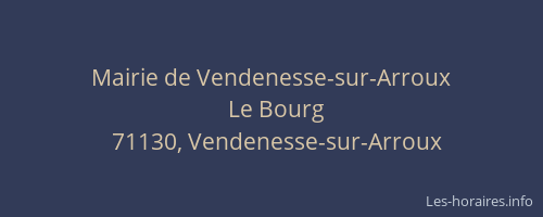 Mairie de Vendenesse-sur-Arroux