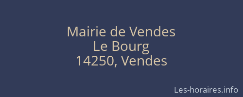Mairie de Vendes