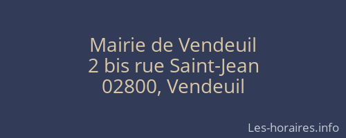 Mairie de Vendeuil