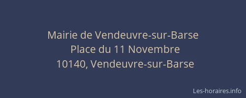 Mairie de Vendeuvre-sur-Barse