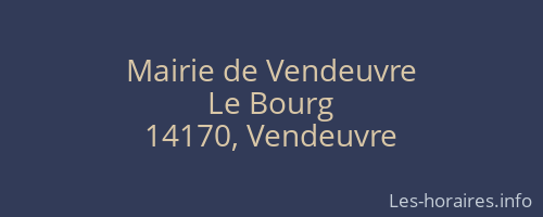 Mairie de Vendeuvre