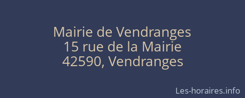 Mairie de Vendranges