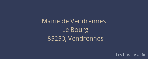 Mairie de Vendrennes
