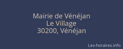 Mairie de Vénéjan