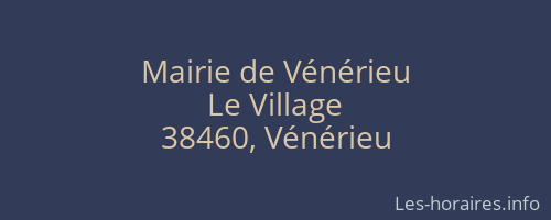 Mairie de Vénérieu