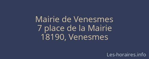 Mairie de Venesmes
