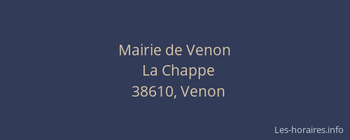 Mairie de Venon