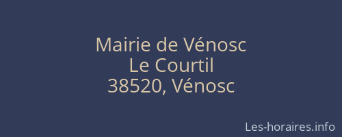 Mairie de Vénosc