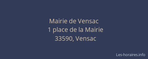 Mairie de Vensac