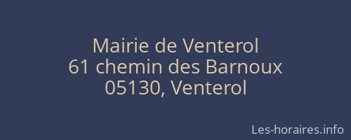 Mairie de Venterol
