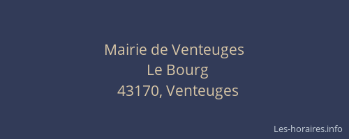 Mairie de Venteuges