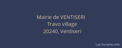 Mairie de VENTISERI